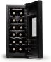 Klarstein Wijnkoeler vrijstaande wijnkoelkast 1 zone drankkoelkast klein kleine wijnkoelkast wijn koelkast klein met glazen deur indoor outdoor flessenkoelkast wine fridge 12 flessen Wijnklimaatkast 31L 37 dB 51 cm voor Bar - Thumbnail 2