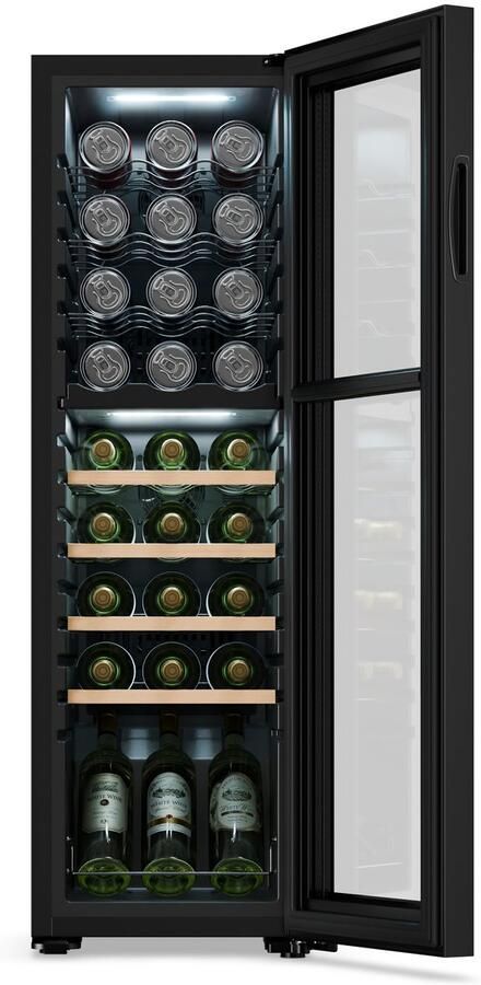 Klarstein freistehender Weinkühlschrank für 27 Flaschen Getränkekühlschrank met 2 Kühlzonen & energieeffizientem Kompressor ideal für Weinliebhaber hält deine Weine kühl & frisch – geschikt voor thuisfitness en sportschoolgebruik duurzame c - Foto 2