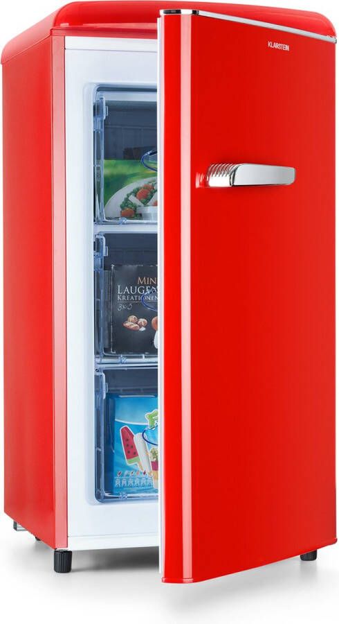 Klarstein Laika diepvrieskast 60 liter bruikbare inhoud 3 schuiflades 4-sterren vriesvak temperatuur: -18 tot 0 °C vrijstaand 41 dB EEK: E