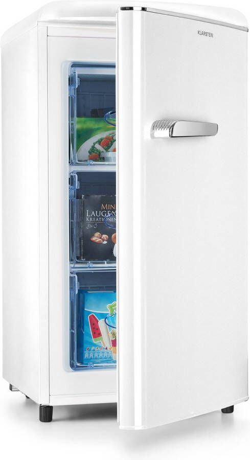 Klarstein Laika diepvrieskast 60 liter bruikbare inhoud 3 schuiflades 4-sterren vriesvak temperatuur: -18 tot 0 °C vrijstaand 41 dB EEK: E