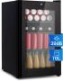 Klarstein Mini koelkast Glazen deur LED Verlichting 3 Planken 70 liter Binnen Buiten 0-10°C Zwart Compact Touch Mini Fridge Kleine Koelkast Hotelkoelkast Drankkoeler Compact Koelkast - Thumbnail 2