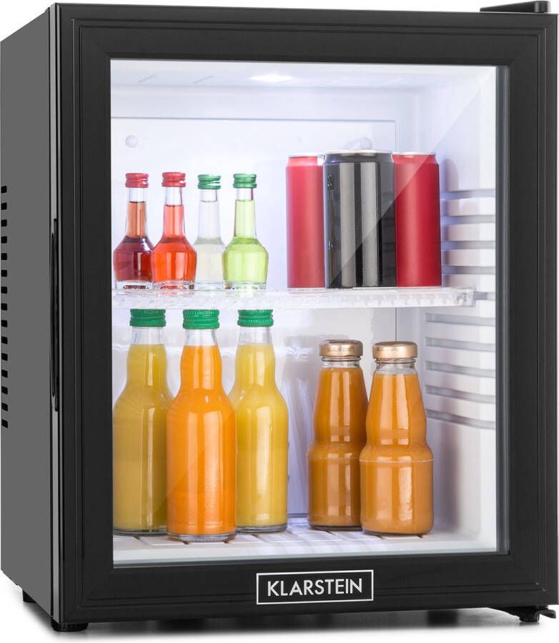 Klarstein MKS-13 Minibar Mini koelkast 3 Temperatuurniveaus Volume: 30 Liter 23 dB Glazen deur Zwart - Foto 2