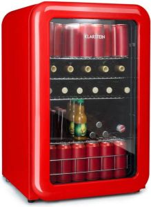Klarstein PopLife drankenkoeler Tafelmodel koelkast rood retrodesign