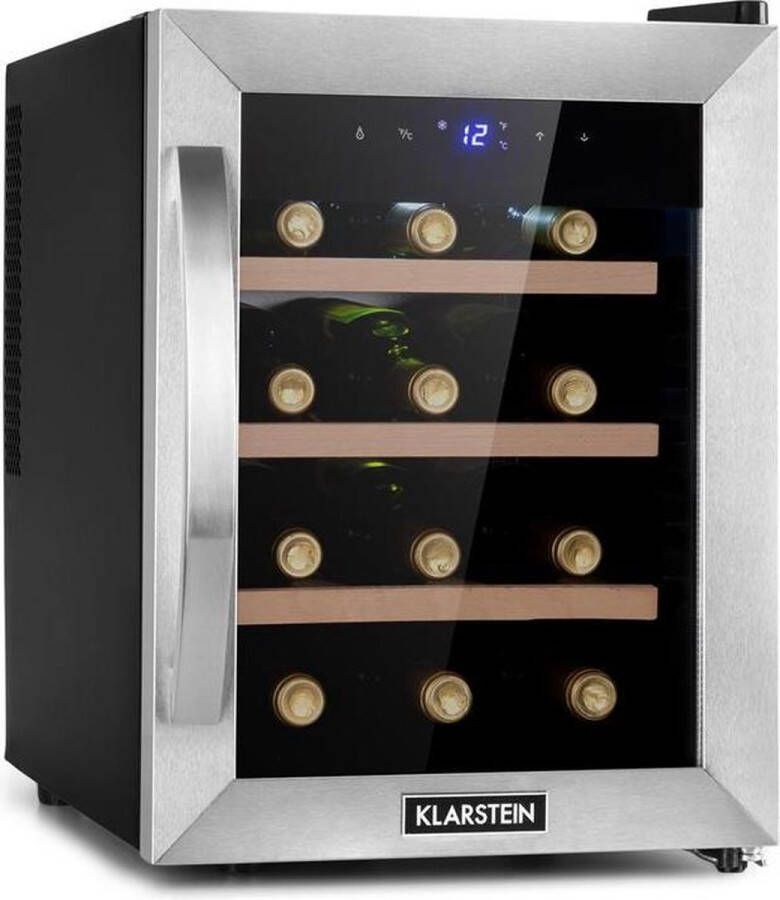 Klarstein Reserva 12 Uno wijnkoelkast 31 liter 12 flessen Temperatuurbereik: 11 tot 18°C 26 dB Een koelzone - Foto 1