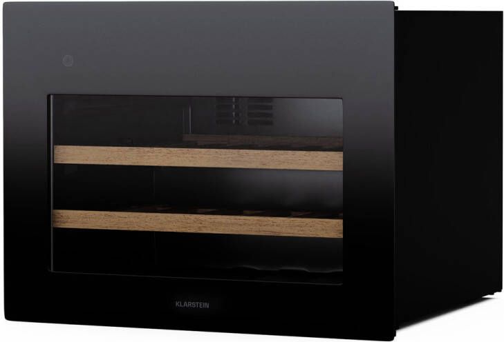 Klarstein Rhone 28 Uno Wijnkoelkast 28 Flessen Push-to-open Geruisloos Zwart