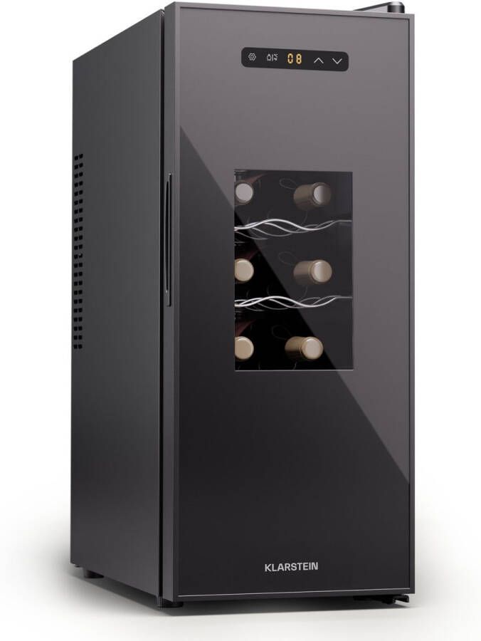 Klarstein Silent Vino 12 Uno Slim Wijnkoelkast 30 l 12 fl 5-18 °C Touch