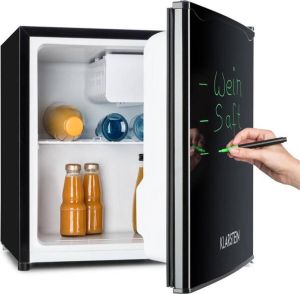 Klarstein Spitzbergen Uni koelkast met vriesvak beschrijfbare koelkastdeur Incl. ijsblokjesmachine ijskrabber en markeerstift