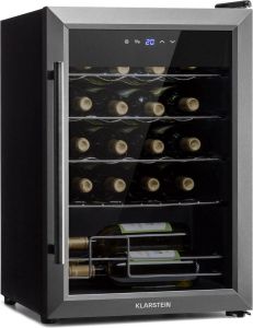 Klarstein Ultimo 20 Uno wijnkoelkast 53 liter 5 tot 18 °C ruimte voor 20 flessen van 0 75 liter glazen panoramadeur met UV-bescherming