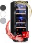 Klarstein Wijnkoeler Vinovilla 17 Built-In Duo twee zones wijnkoelkast 53l 17 fl. 3-kleuren glazen deur Wijnklimaatkast 29.5 cm 2 Zones Vrijstaand Inbouw Wit glas Rood Wijnkast Wine Cooler Wine Fridge - Thumbnail 1