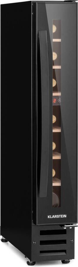 Klarstein Vinovilla 7 Built-in Uno inbouw wijnkoelkast 20 liter 7 flessen 1 koelzone touch paneel glas & edelstaal
