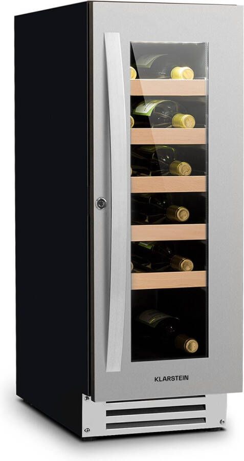 Klarstein Vinovilla Smart wijnkoelkast 50l 20 Flessen glazen deur roestvrij staal