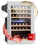 Klarstein Weinkühlschrank 2 Zonen 132L Getränkekühlschrank Kleiner Einbau Weinschrank Schmal Wein Kühlschrank met Glastür Outdoor Flaschenkühlschrank Wine Fridge 5 22°C 35 Flaschen – geschikt voor thuisfitness en sportschoolgebruik duurzame co - Thumbnail 1