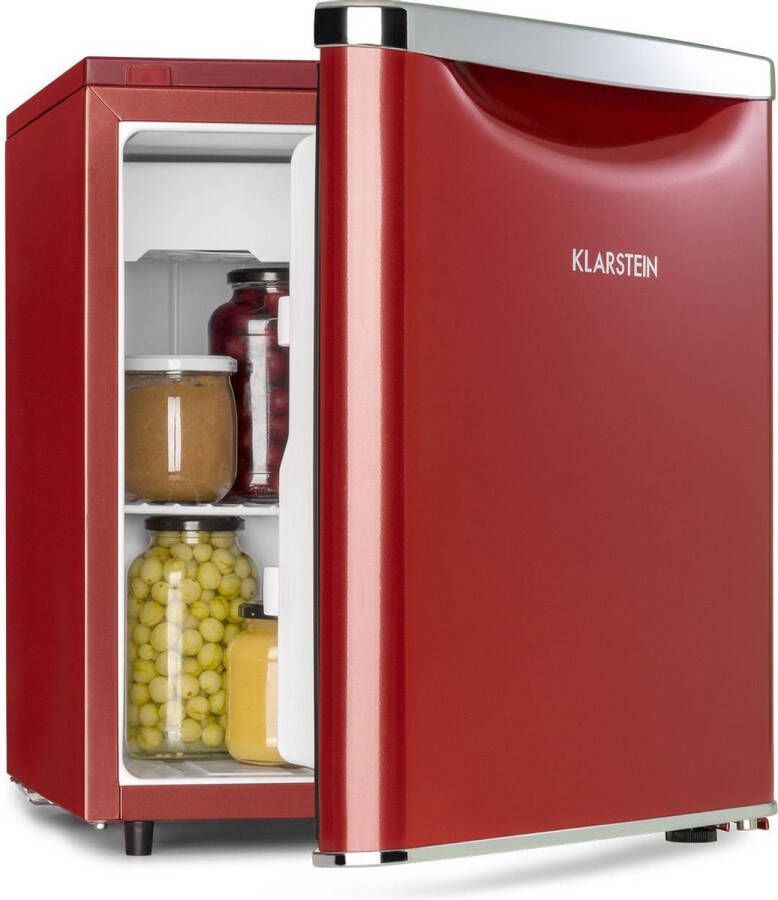 Klarstein Yummy Mini koelkast 44 liter met vriesvak 3 liter stijlvolle handgreep in neo-retro design 42dB - Foto 1
