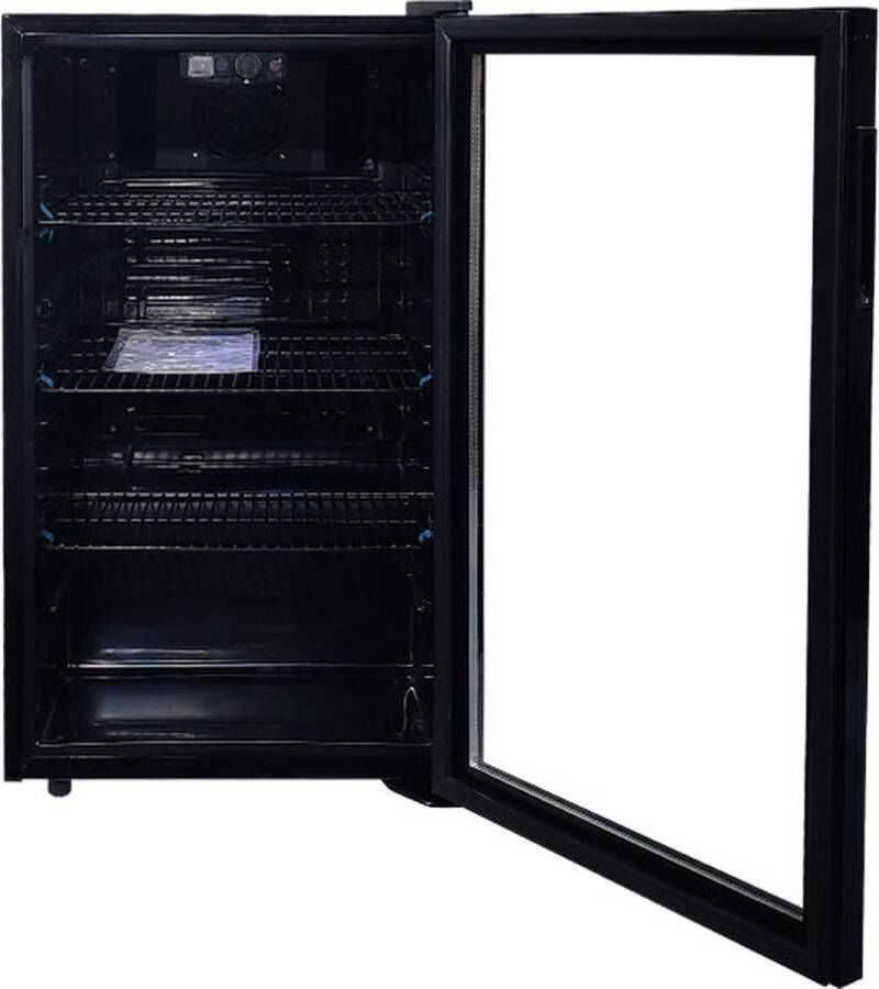 Koald SC130-BK-NL-KO Mini koelkast 130 Liter Horeca Met Glazen Deur Zwart