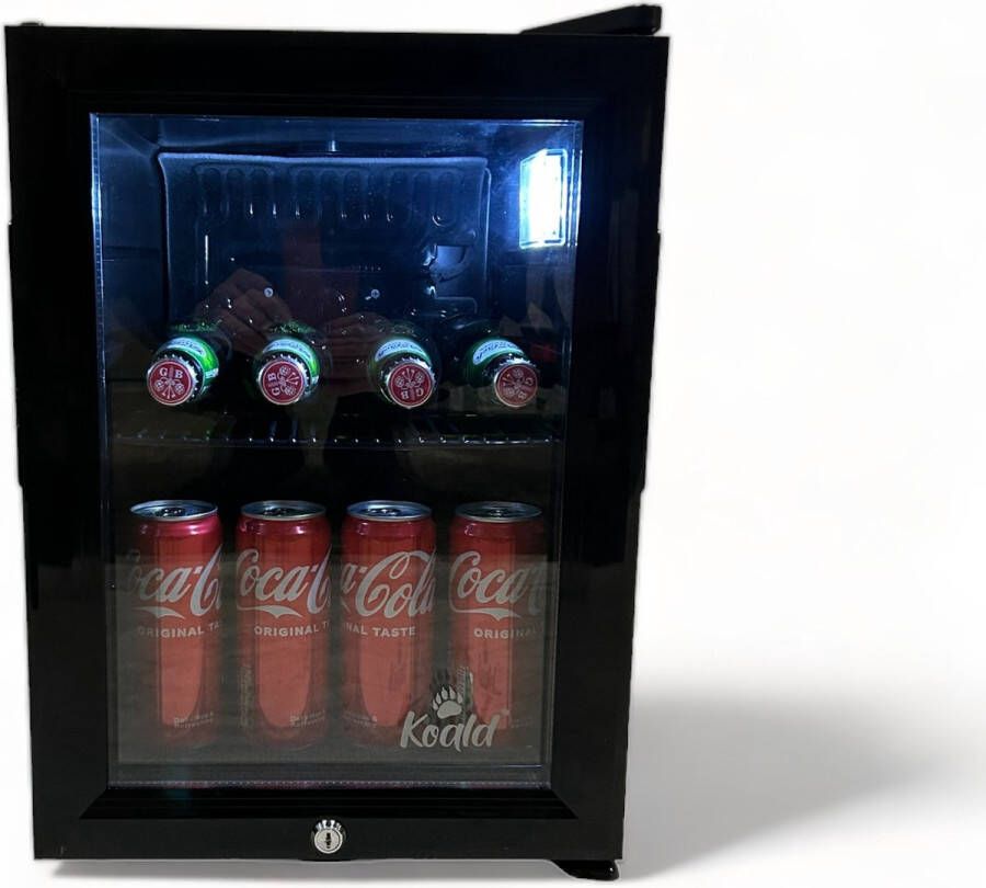 Koald SC21-BK-NL-KO Mini koelkast 21 Liter Horeca Met Glazen Deur Zwart - Foto 1