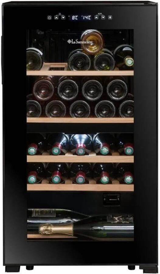 La Sommelière SLS32DZBLACK Wijnklimaatkast met 2 zones 32 flessen