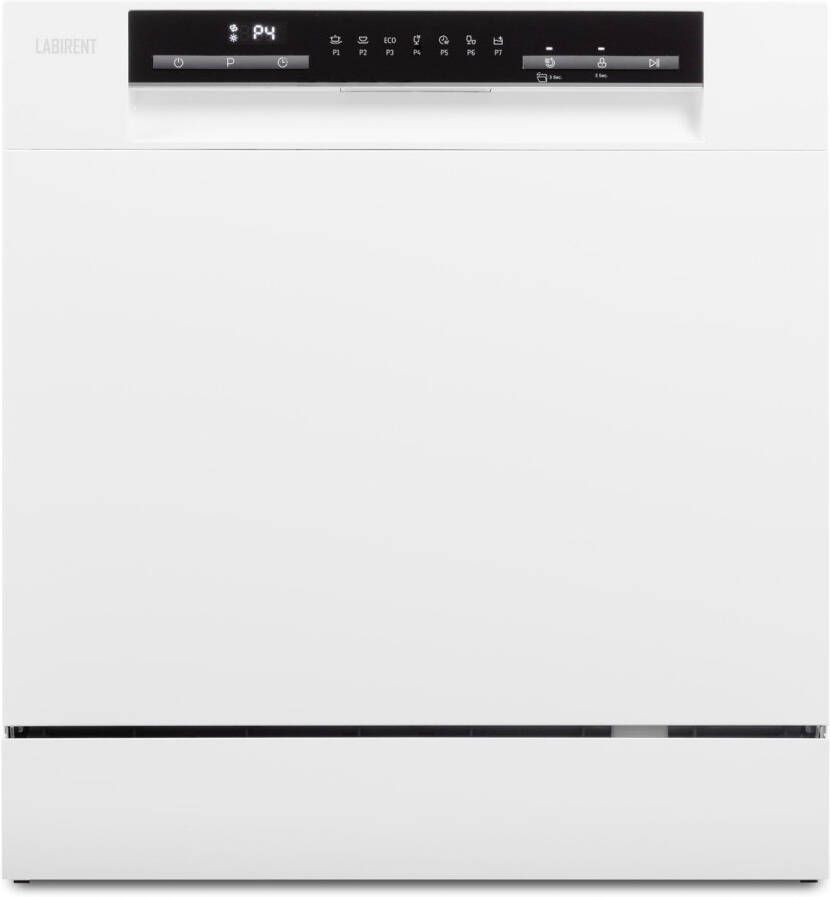 Labirent LMV8-7PZW1 Mini Vaatwasser 8 Couverts 7 Programma s 3 Jaar Garantie Kleine Vrijstaande Afwasmachine Wit - Foto 2