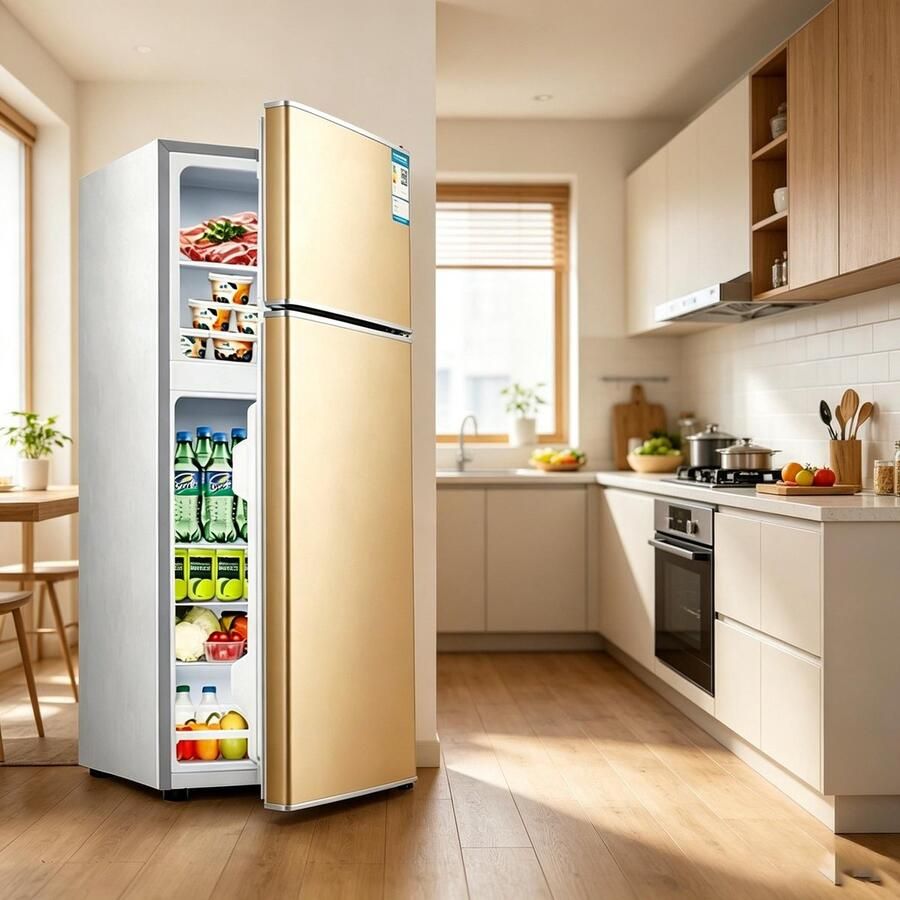 Learnlogic 88L koelkast met dubbele deur Deze grote koelkast heeft een vriesvak is ruimtebesparend en geschikt voor slaapkamers woonkamers keukens kantoren of studentenkamers