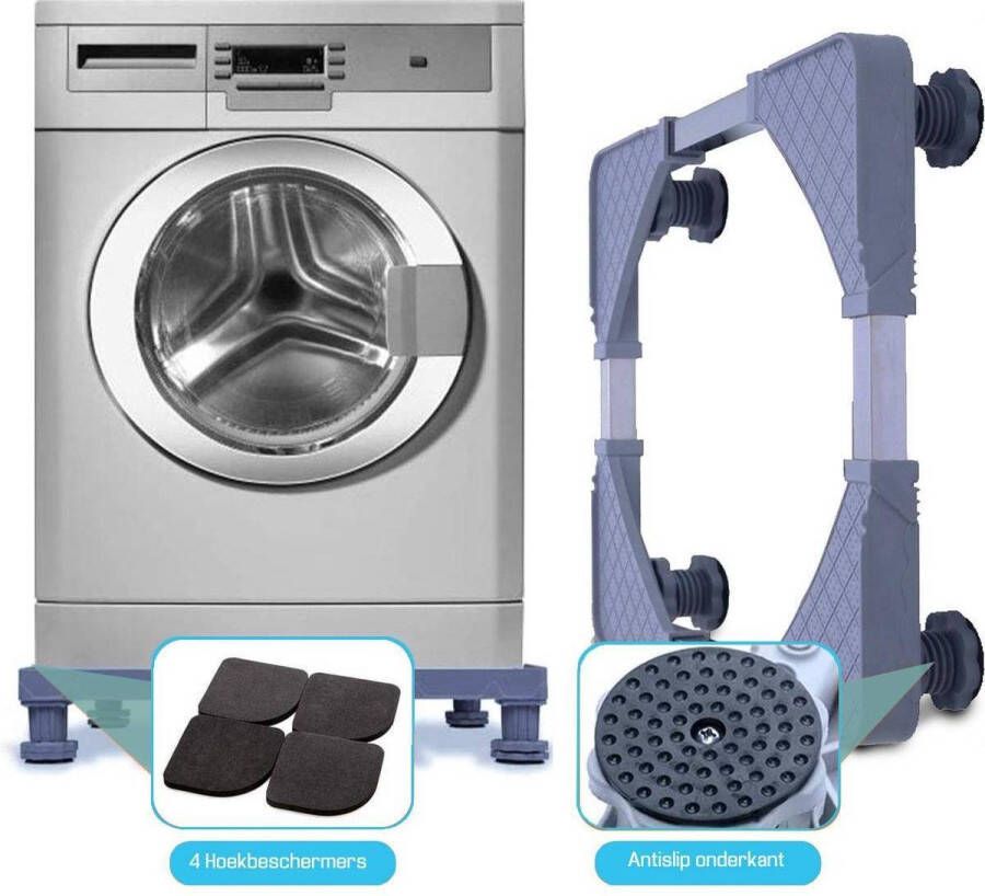 Levay Wasmachine verhoger Inclusief 4 Dempers Verstelbaar Maximaal 300 kg