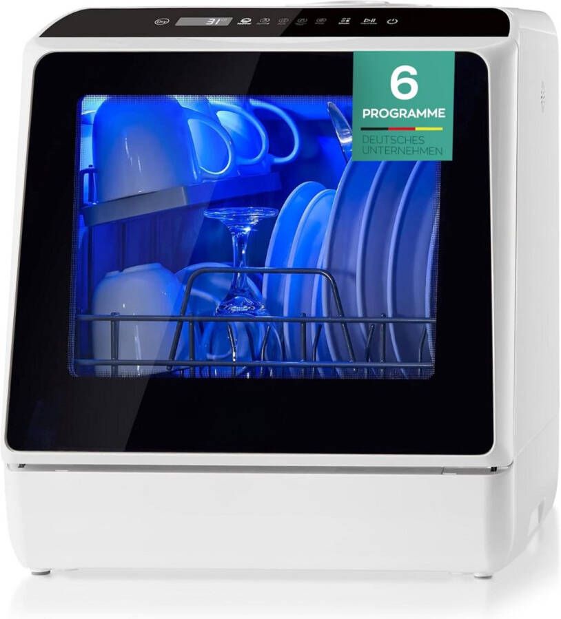 Lexium Store Lexium Mini Vaatwasser Vrijstaande vaatwasser Campingvaatwasser Afwas Afwasmachine Vaatwasser Handig Makkelijk voor op de camping of thuis