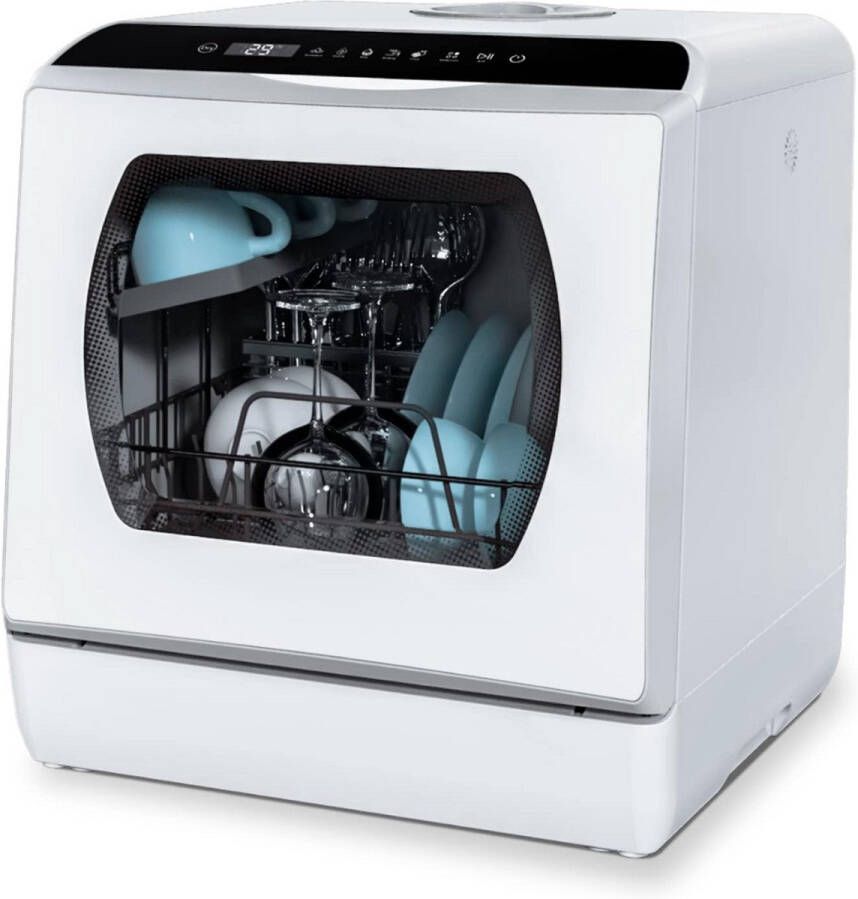 Lexium Store Lexium Mini Vaatwasser Vrijstaande vaatwasser Campingvaatwasser Afwas Afwasmachine Vaatwasser Handig Makkelijk voor op de camping of thuis