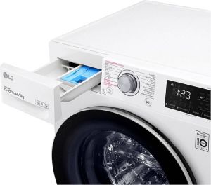 LG F4DV308S1E Was-droogcombinatie Vrijstaand Voorbelading Wit E 8 6 kg