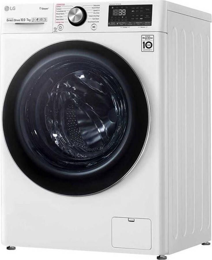 LG F4DV910H2E Was-droog combinatie 10.5kg 7kg met TurboWash 360 Perfect schoon in 39 minuten Slimme AI DD™ motor herkent je kleding E Minder strijken door stoom - Foto 2
