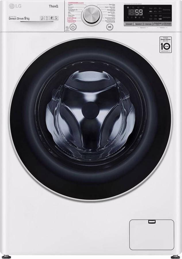 LG F4V709P1E 9 kg Wasmachine met TurboWash™ 59 Slimme AI DD™ motor Hygiënisch wassen met stoom ThinQ™