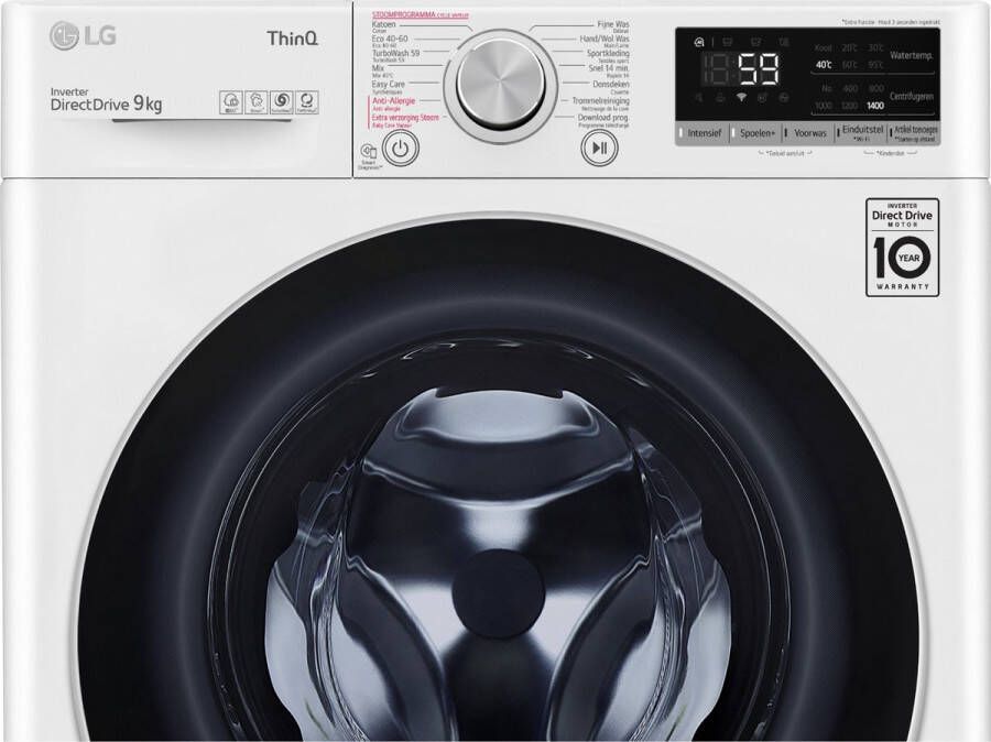 LG F4WV509S1H Wasmachine Voorbelading 9KG 1400RPM A Wit - Foto 2