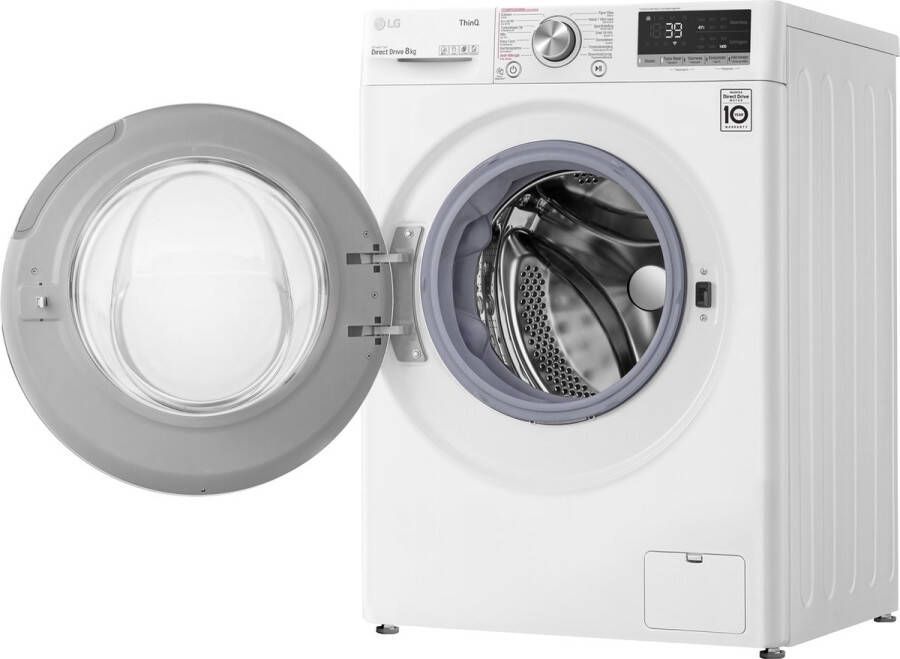 LG F4WV708S0E A-10% 8 kg Wasmachine met TurboWash™ 39 Slimme AI DD™ motor Hygiënisch wassen met stoom ThinQ™