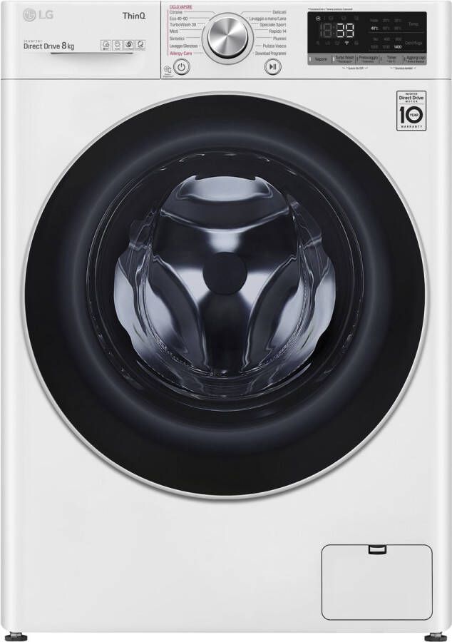 LG F4WV708S1E Wasmachine 8 KG 1400 RPM TurboWash 39 min Wit