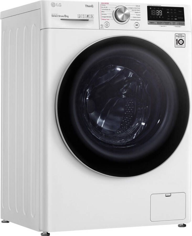 LG F4WV708S1E Wasmachine 8 KG 1400 RPM TurboWash 39 min Wit - Foto 1