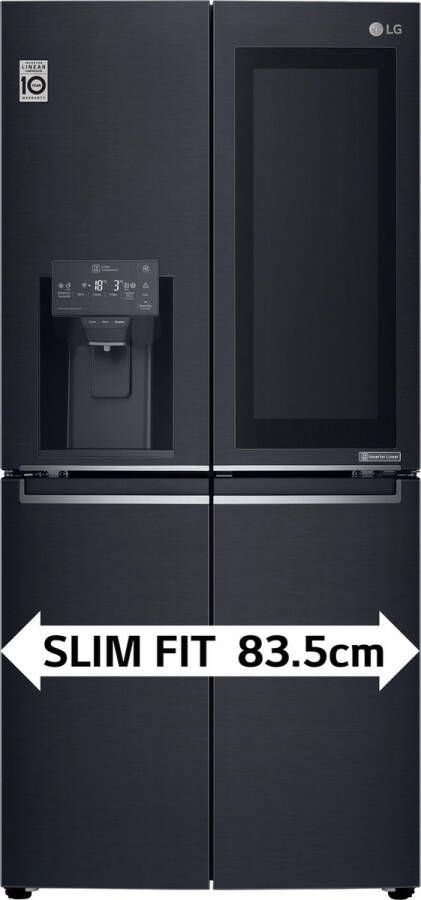 LG GMX844MCBF Amerikaanse koelkast met InstaView™ Door-in-Door™ Smal design 508L inhoud DoorCooling+™ Water- en ijsdispenser met UVnano™ Inverter Linear Compressor - Foto 1
