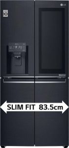 LG GMX844MCBF Amerikaanse koelkast met InstaView™ Door-in-Door™ Smal design 508L inhoud DoorCooling+™ Water- en ijsdispenser met UVnano™ Inverter Linear Compressor