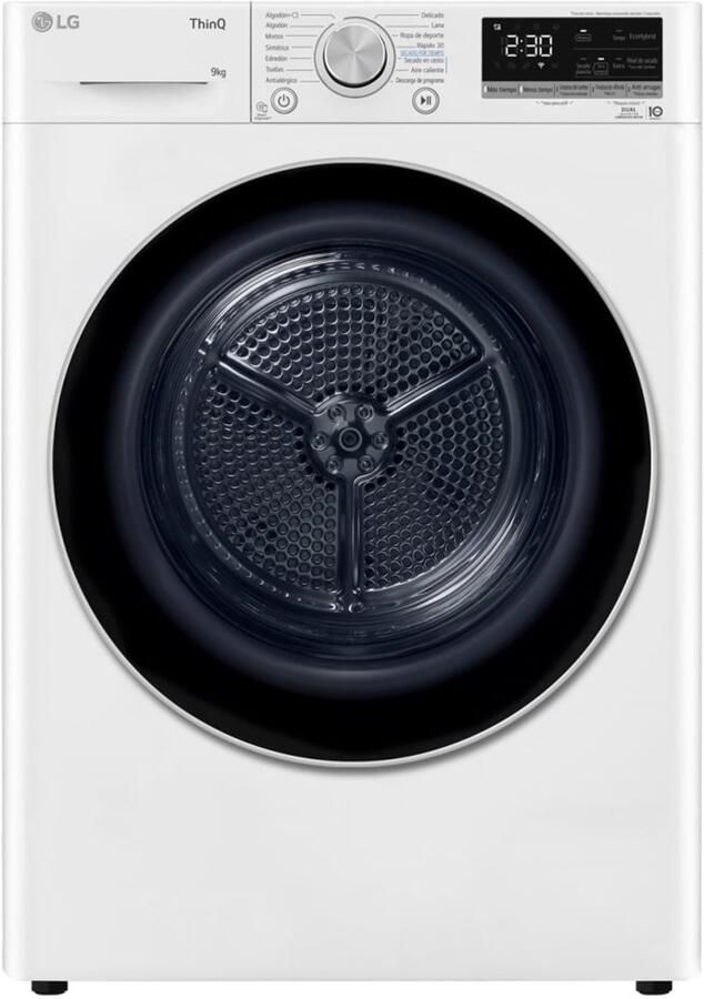 LG RH90V9AV3N warmtepompdroger 9 kg met Dual Inverter Heat Pump voor sneller en energiezuinig drogen Sensor Dry stopt automatisch bij droog Auto Cleaning Condenser en ThinQ slimme bediening. Energieklasse A+++ - Foto 4