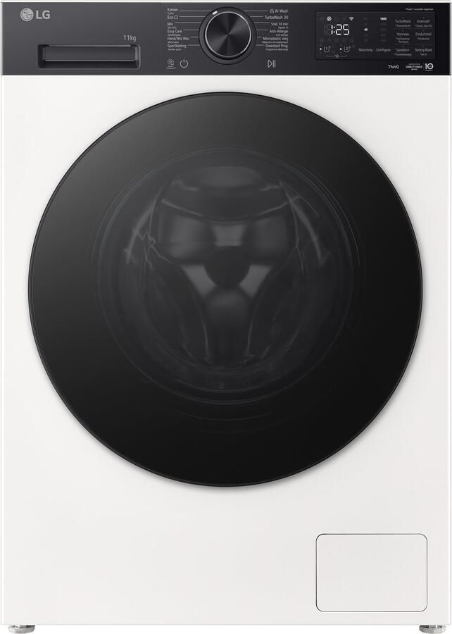 LG F4X5511THB wasmachine 11 kg met AI DD voor betere stofverzorging TurboWash360˚ voor snel en grondig wassen in ca. 39 min Steam verwijdert allergenen en bacteriën ezDispense voor automatisch doseren. Energieklasse A