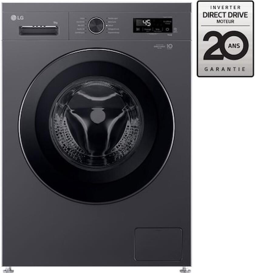 LG F94B15MBS Wasmachine 9 kg FRANSE display Steam™ Energie A
