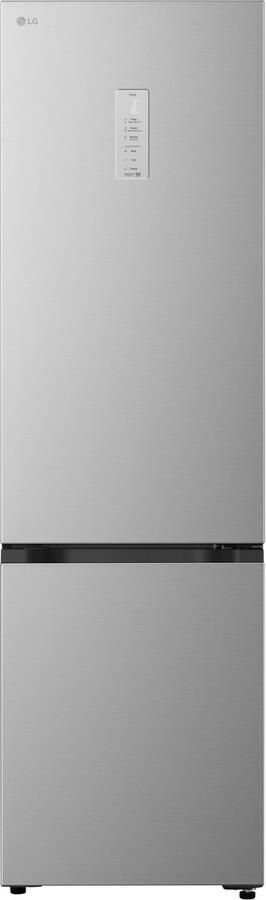 LG GBBS525CPY Koel-vriescombinatie 375L Zilver Energieklasse C DoorCooling voor gelijkmatige koeling Fresh Balancer voor optimale versheid Stille Smart Inverter Compressor AI functies zonder wifi ThinQ wifi bediening