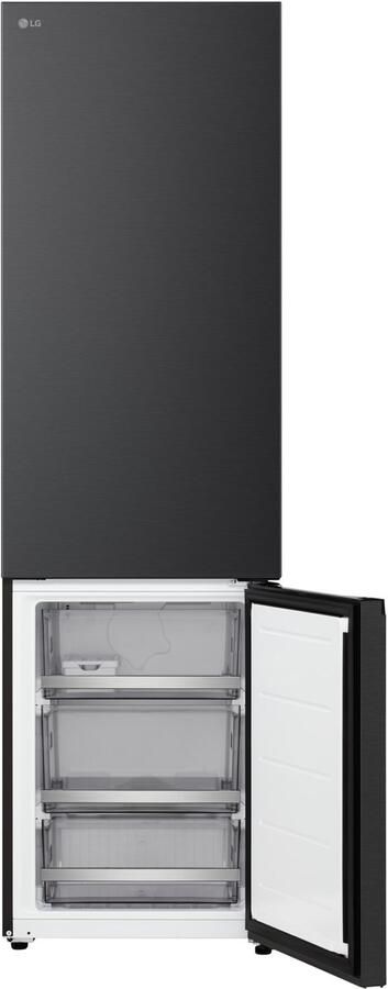 LG GBBS726CEV Koel-vriescombinatie 375L Zwart Energieklasse C DoorCooling voor gelijkmatige koeling Fresh Balancer voor optimale versheid Stille Smart Inverter Compressor en ThinQ wifi bediening