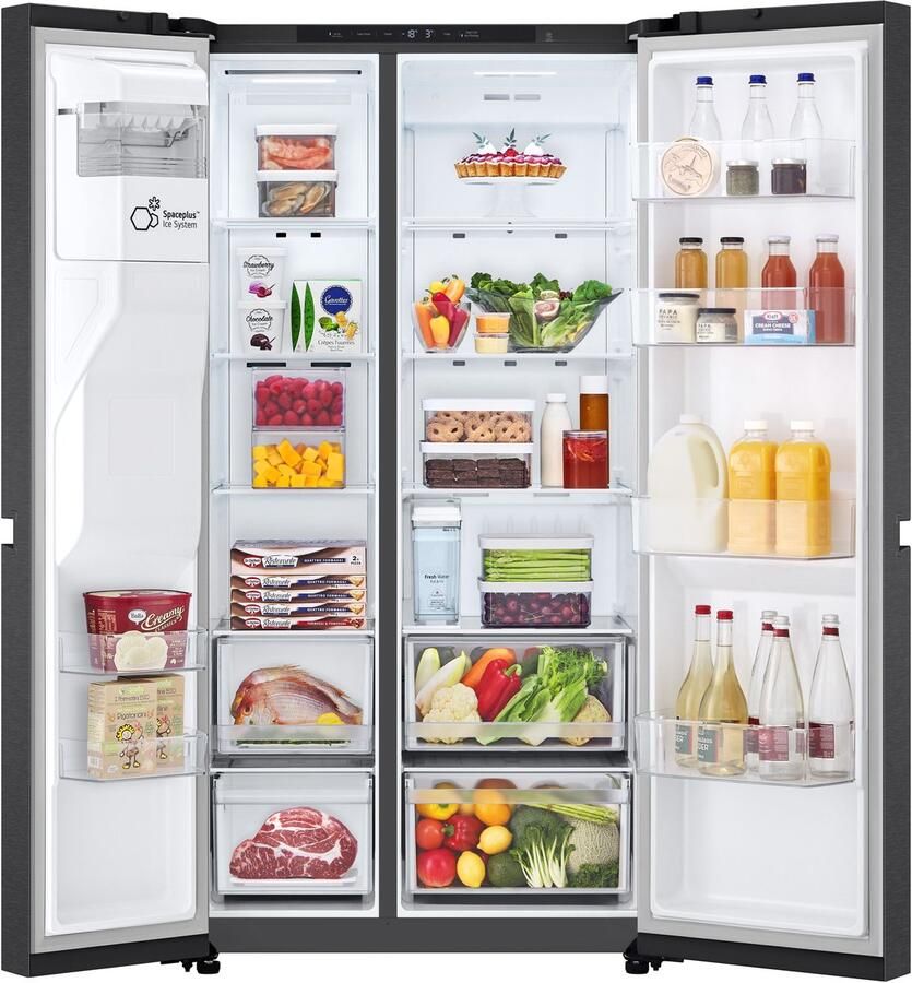 LG GSLC41EPPE 641L Amerikaanse koelkast Zwart ThinQ WIFI Uvnano FRESH Converter™