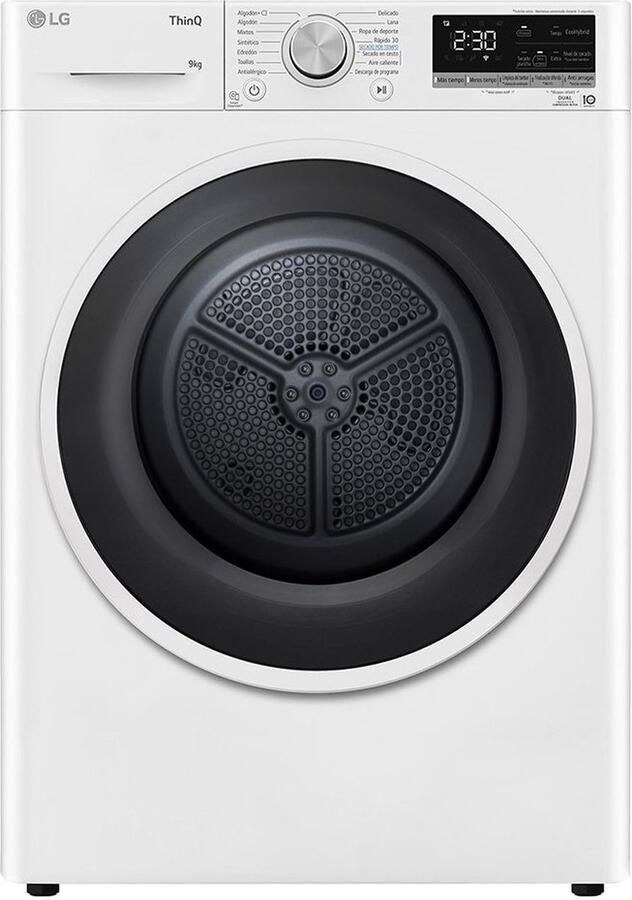 LG RH90V5AV6N Vrijstaand Voorbelading Warmtepomp Wit Knoppen Touch Rechts