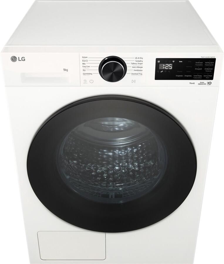 LG RHX5009TWB warmtepompdroger 9 kg met Dual Inverter Heat Pump voor gelijkmatig en energiezuinig drogen Sensor Dry stopt automatisch bij droog zelfreinigende condensor voor duurzaam rendement en ThinQ slimme bediening. Energieklasse B - Foto 2