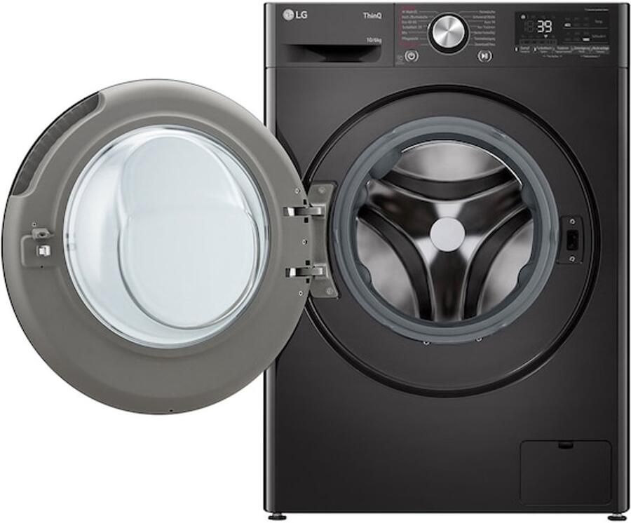 LG W4WR70X6YB WAS-DROOGCOMBINATIE 10 6 KG Zwart