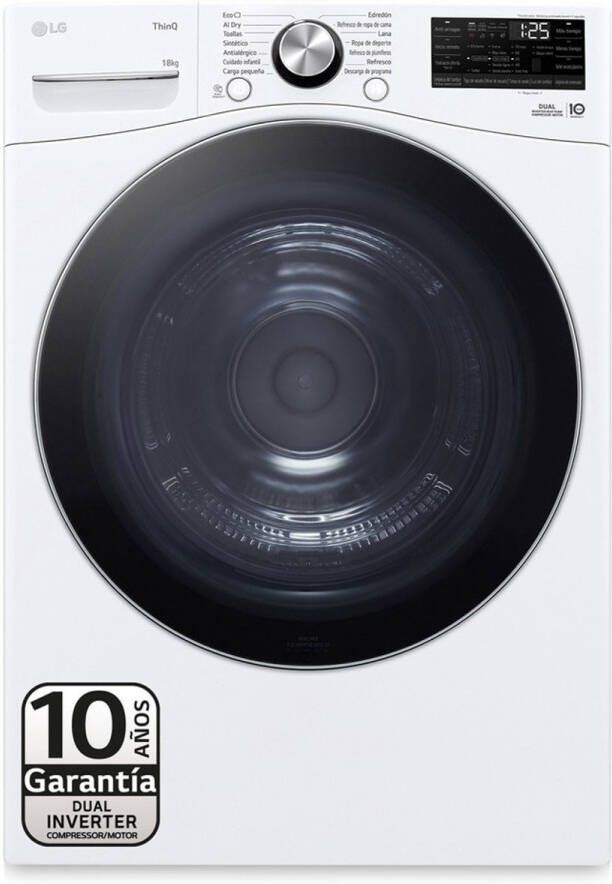 LG 18kg Droger RH18U8AVCW Wit DUAL Inverter Heat Pump™ AI DD™ Auto Cleaning Condenser