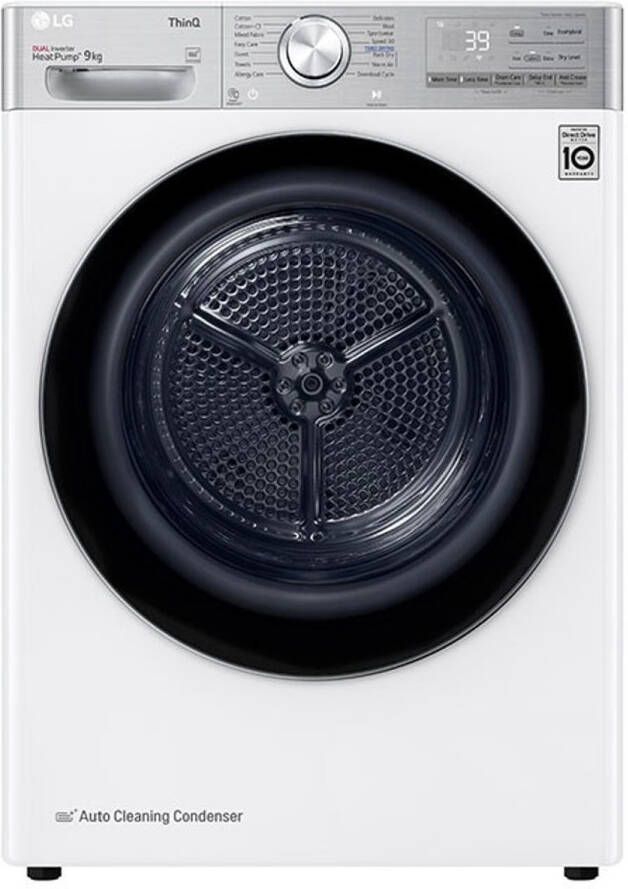 LG RH90V9AV2QR Vrijstaand Voorbelading Warmtepomp Wit Draaiknop Touch Rechts