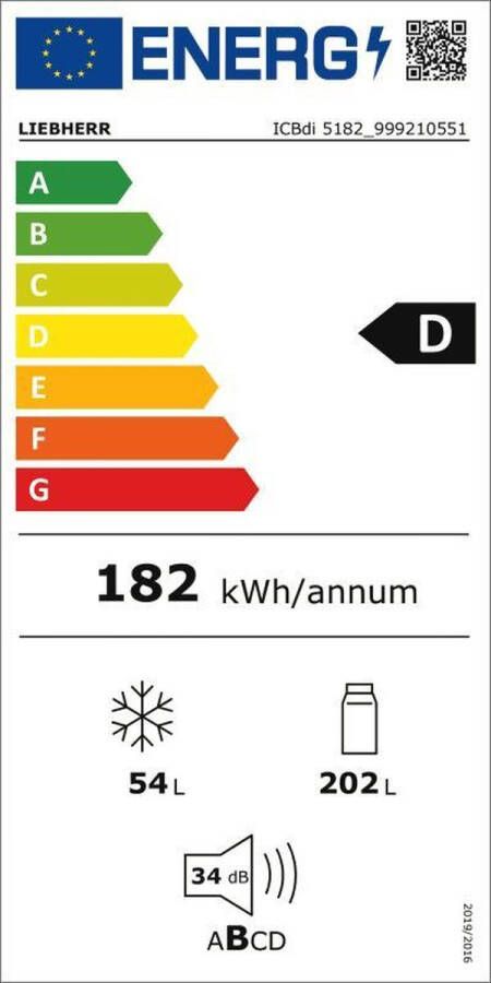 Liebherr ICBdi 5182-20 koel-vriescombinatie Ingebouwd 256 l D Wit - Foto 3