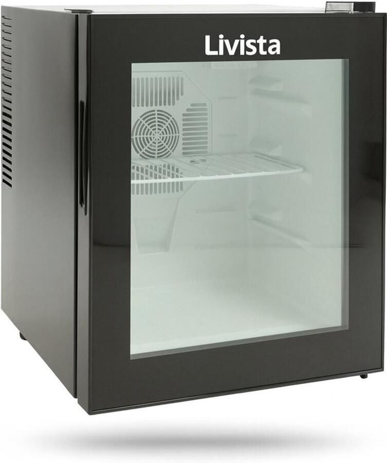 Livista Mini Koelkast Thermo-elektrisch 42 Liter glazen deur Zwart