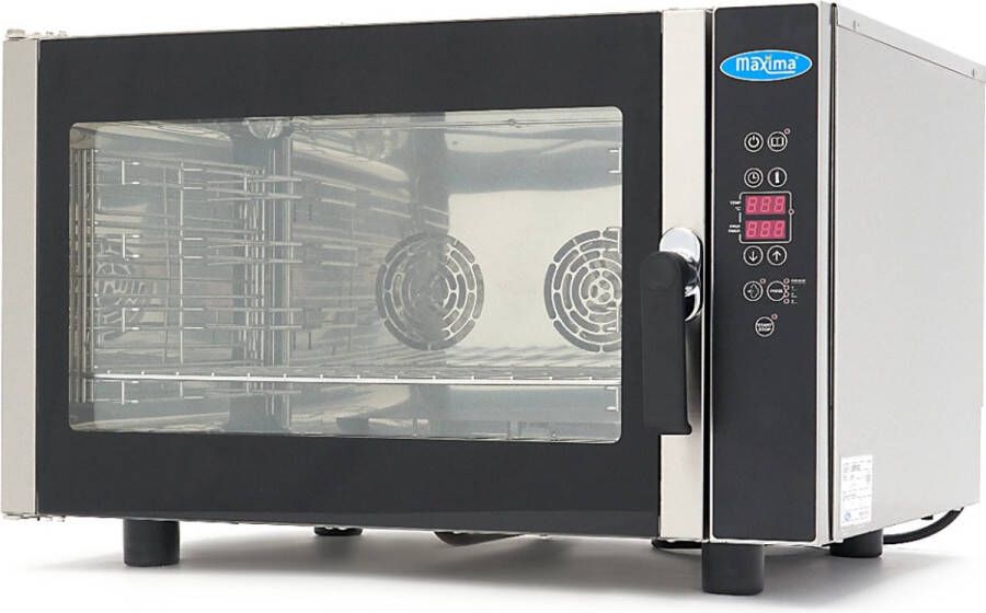Maxima Combisteamer 4 Bakken (1 1 GN 60 x 40 cm) Digitaal Display 400V