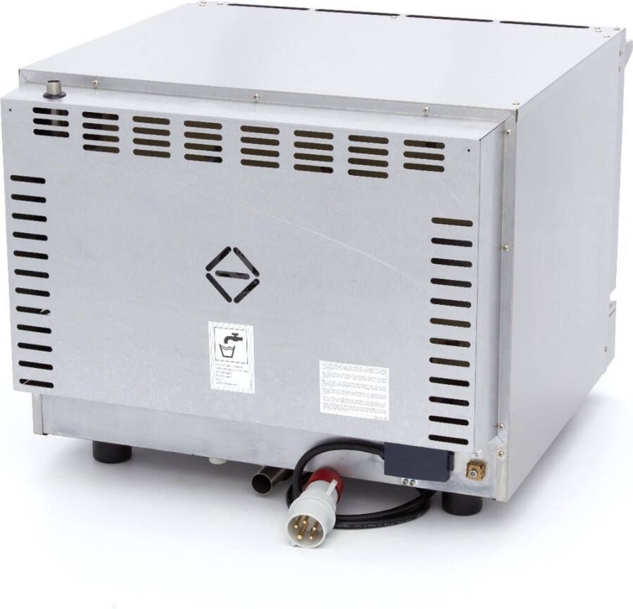 Maxima Combisteamer 4 Bakken (1 1 GN 60 x 40 cm) Digitaal Display 400V