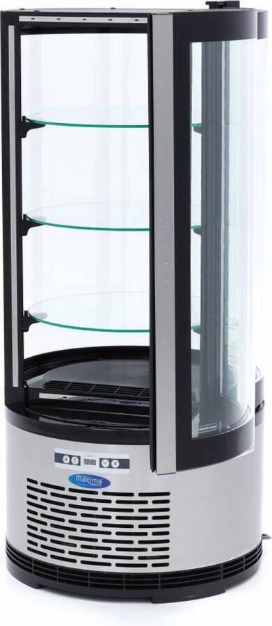 Maxima Gebaksvitrine 100 L 48 cm Rond Koeling Koelvitrine